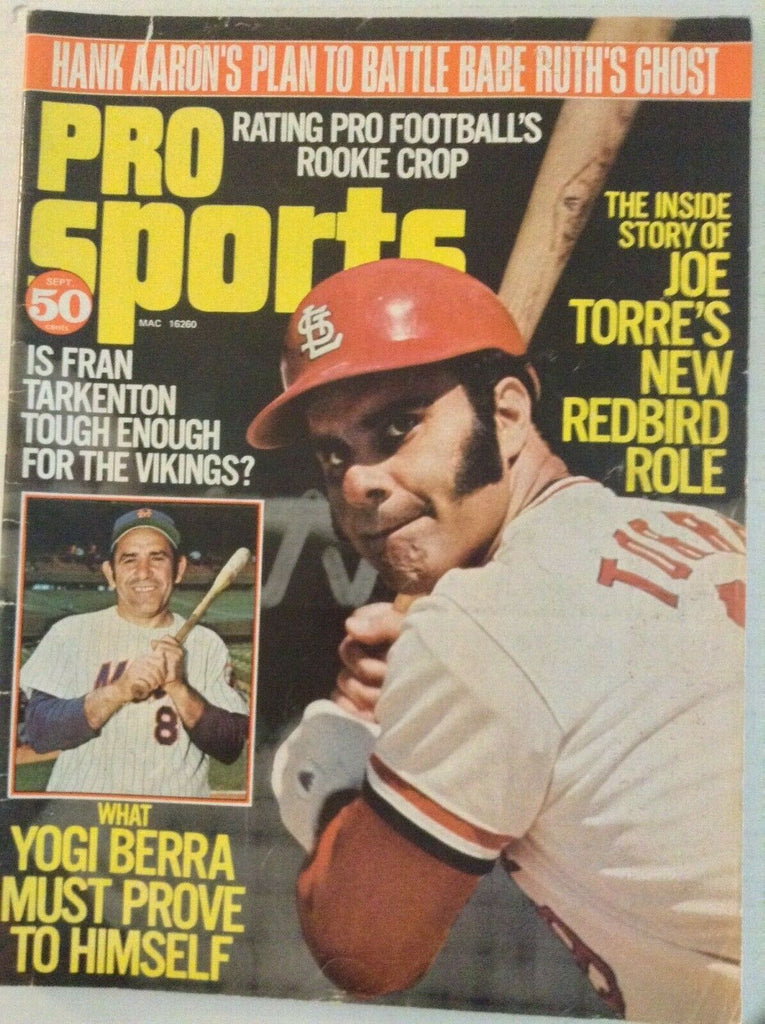 Pro Sports Joe Torre Fran Tarkenton Yogi Berra September 1972 032719nonrh