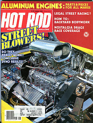 Hot Rod Magazine August 1983 Street Blowers! EX 031116jhe
