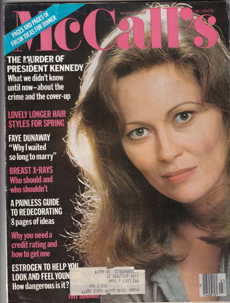 McCall's Magazine Faye Dunaway Decorating Guide March 1977 062819nonr