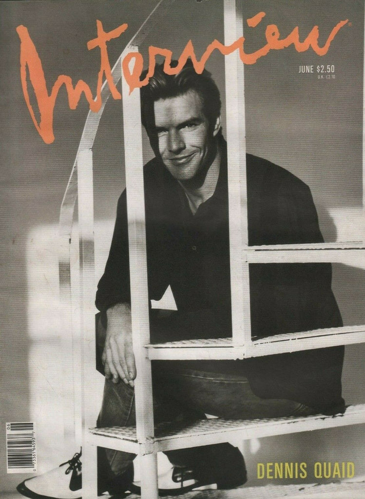 Interview Magazine June 1989 Dennis Quaid Ted Turner Natasha Fraser 070919DBE2