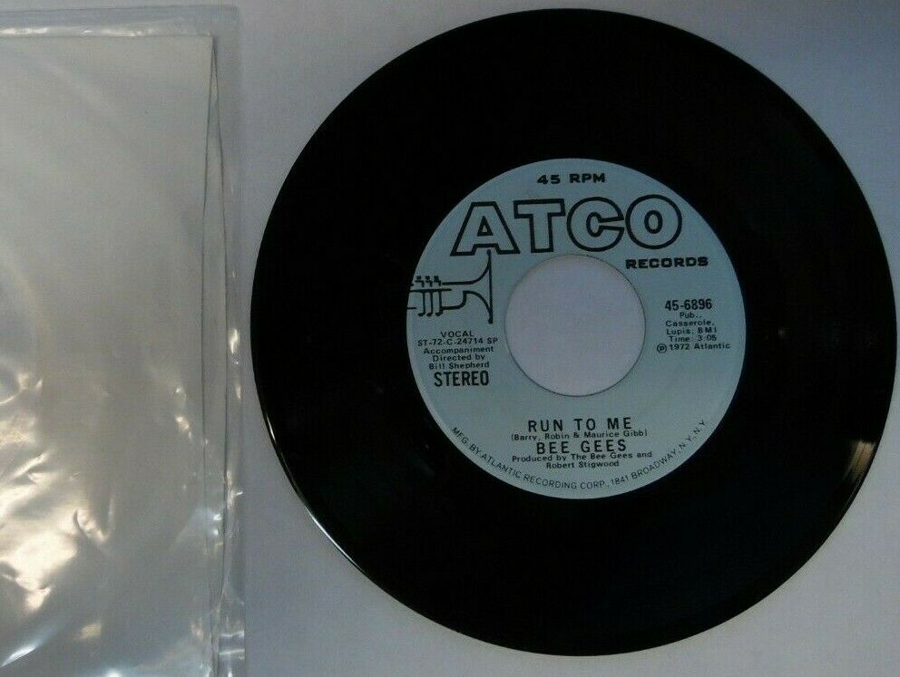 Bee Gees Run to Me 45 RPM Mono #6896 022920LLE45
