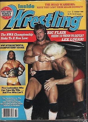 Inside Wrestling October 1986 Ric Flair, Lex Luger VG 020116DBE