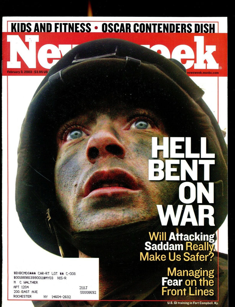 Newsweek Magazine February 3 2003 Hell Bent On War EX w/ML 122316jhe