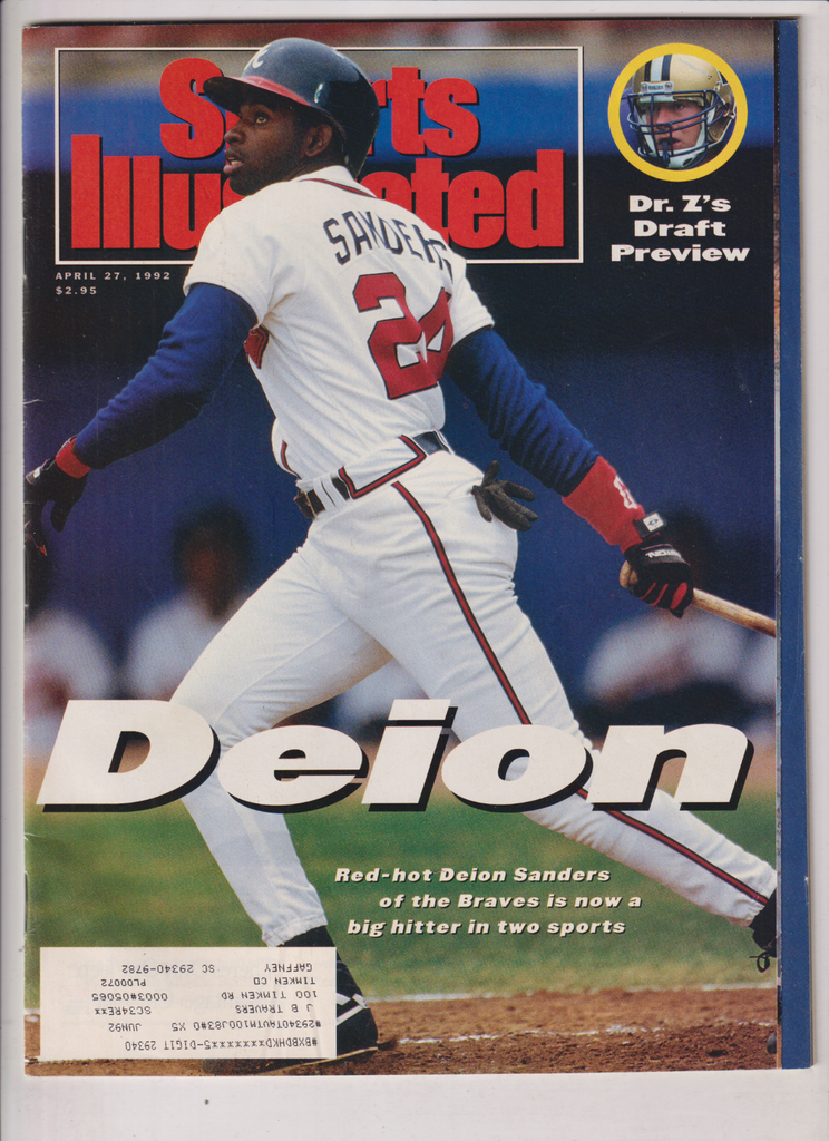 Sports Illustrated MDeion Sanders Of Braves April 27, 1992 011820nonr