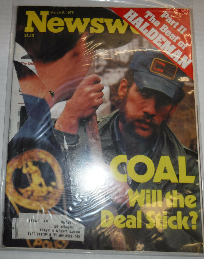 Newsweek Magazine Coal Will The Deal Stick March 6, 1978 101016R2