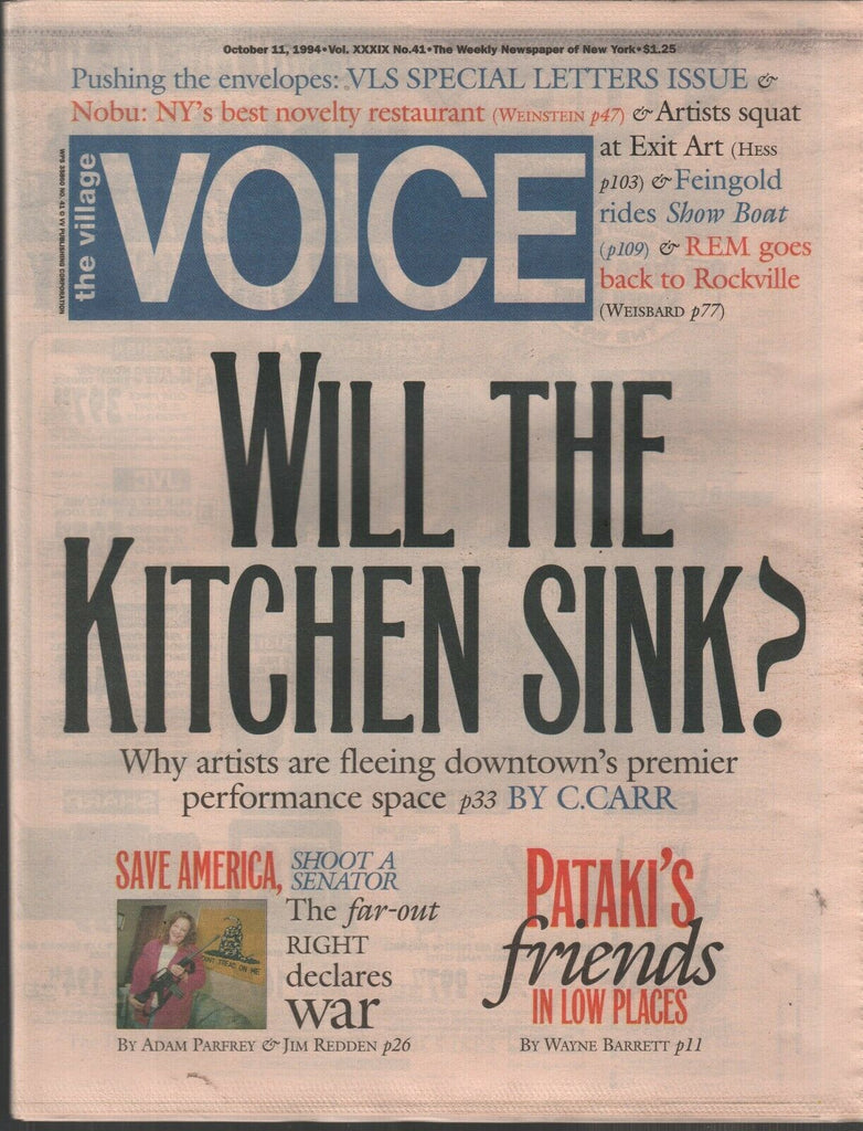 The Village Voice NYC October 11 1994 Linda Thompson George Pataki 122019AME