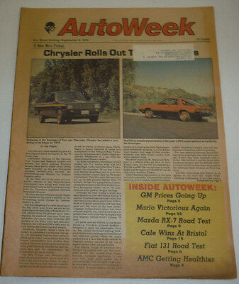 AutoWeek Magazine Chrysler Rolls Out & Mini Pickup September 1978 123014R