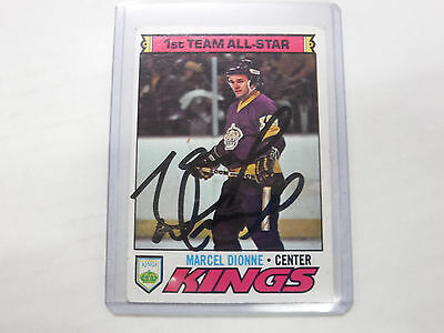 1977-78 Topps #240 Marcel Dionne Kings Autographed Signed Card w/coa jh1