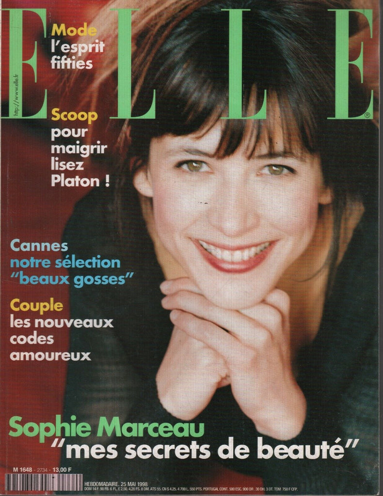 Elle French Magazine 25 Mai 1998 Sophie Marceau Fashion 091719AME2