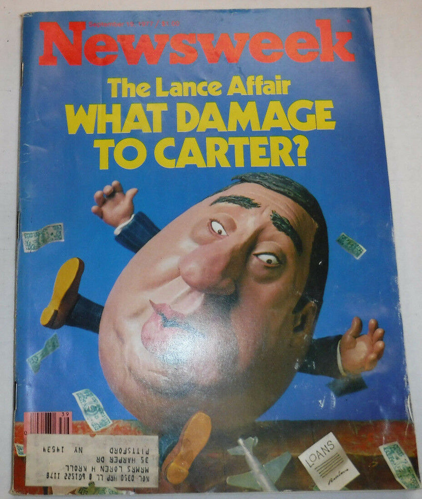 Newsweek Magazine The Lance Affair Jimmy Carter September 19, 1977 100616R