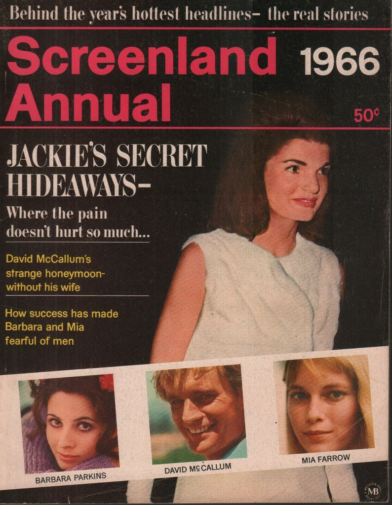 Screenland Annual 1966 Jackie Kennedy Barbara Parkins David McCallum 072219AME