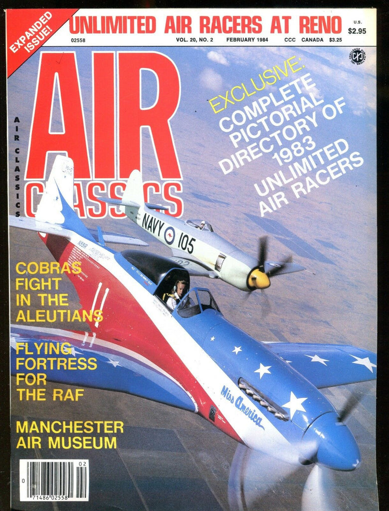 Air Classics Magazine February 1984 Umlimited Air Racers EX No ML 010217jhe