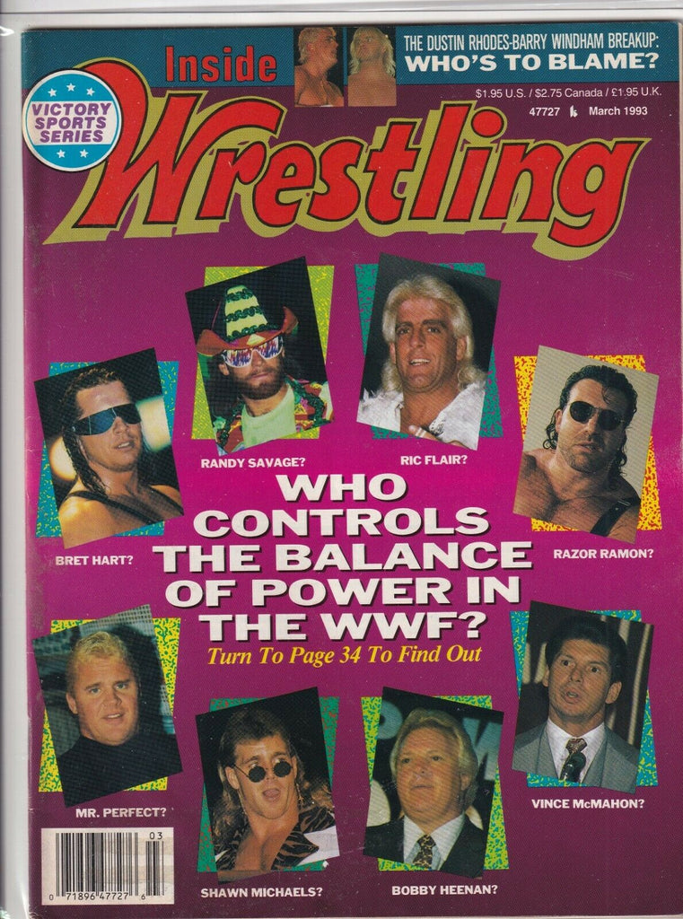 Inside Wrestling Magazine Randy Savage Ric Flair Bret Hart March 1993 060319nonr