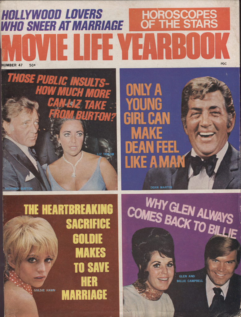 Movie Life Yearbook Number 47 1970 Liz Taylor Dean Martin Goldie Hawn 040620DBE