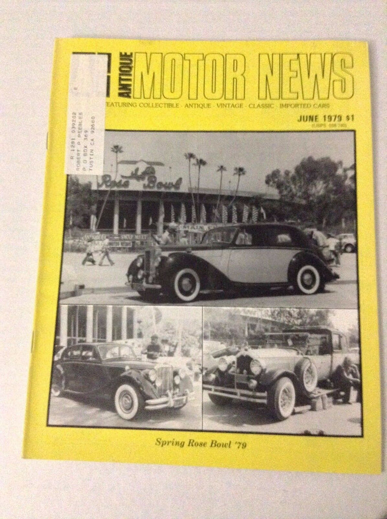 Antique Motor News Magazine Spring Rose Bowl '79 June 1979 032217NONRH