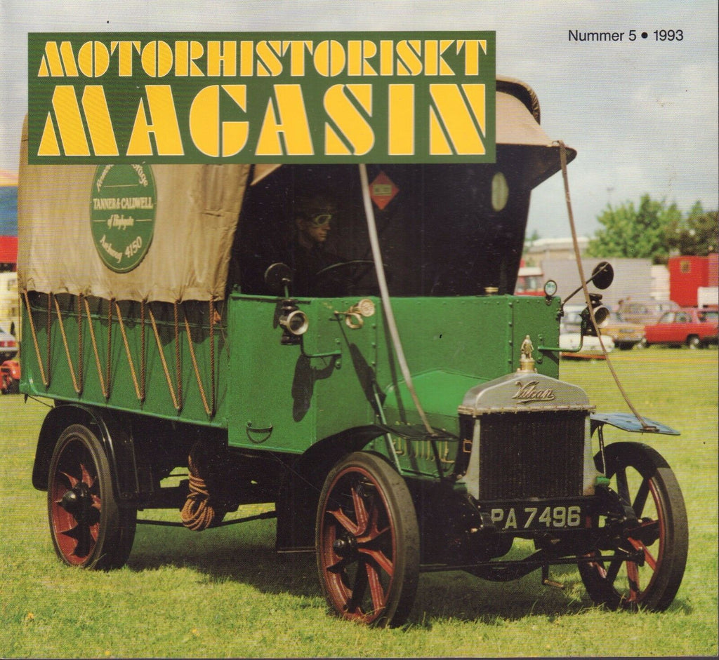 Motorhistoriskt Magasin Swedish Car Magazine #5 1993 Vulcan 031617nonDBE