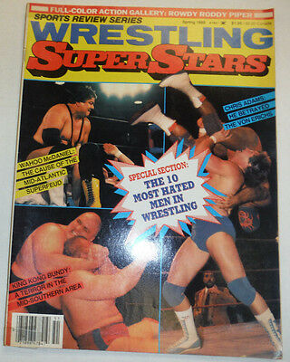Wrestling Superstars Magazine Wahoo McDaniel & Chris Adams Spring 1985 022415r