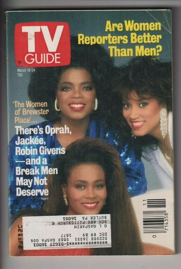 Tv Guide Mag Oprah Winfrey Robin Givens March 18-24, 1989 110319nonr