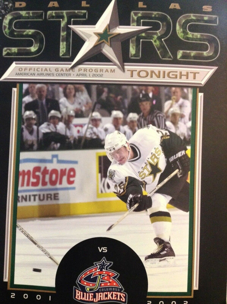 Dallas Stars Magazine Stars Vs Blue Jackets April 1, 2002 041918nonrh