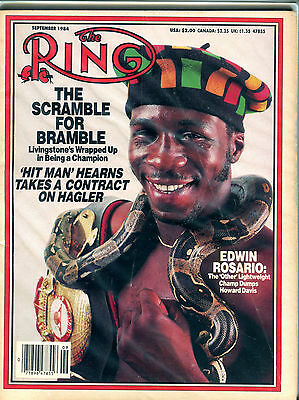 The Ring Boxing Magazine September 1984 Edwin Rosario EX 060616jhe