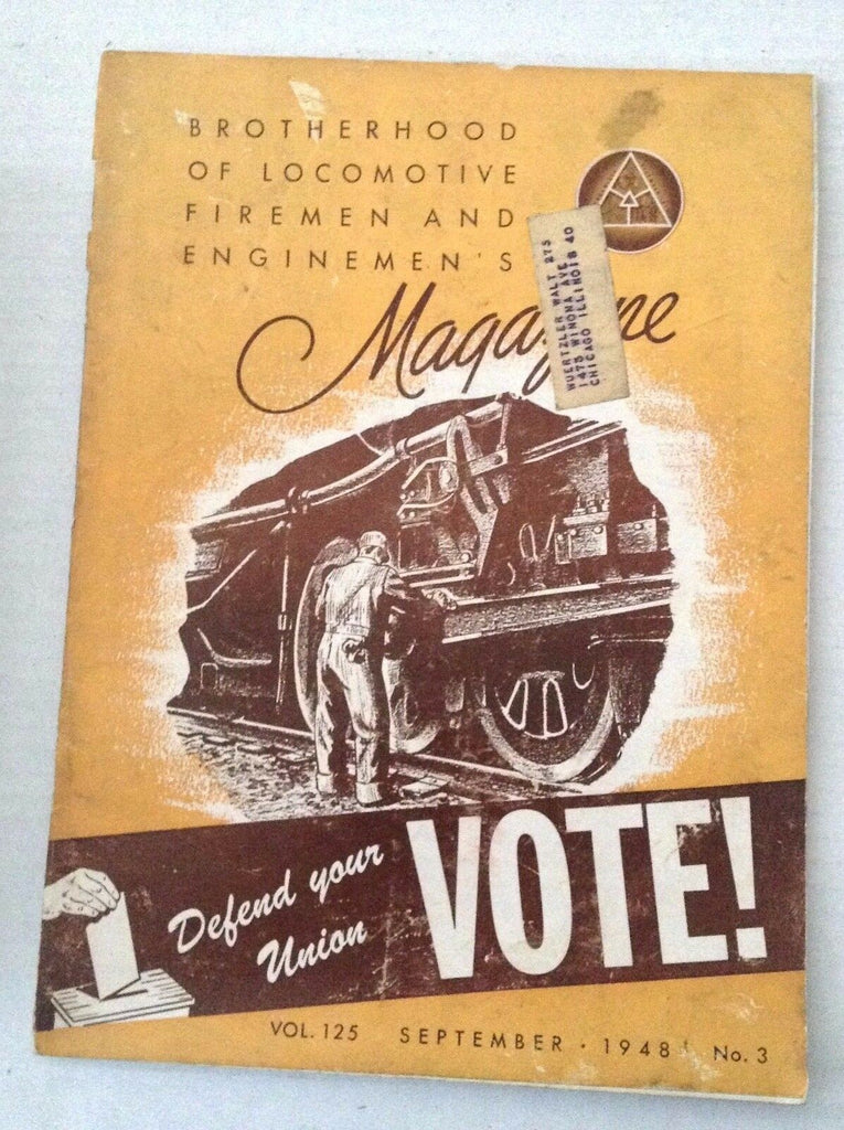 Brotherhood Locomotive Magazine Joint Wage Rules September 1948 20117RH