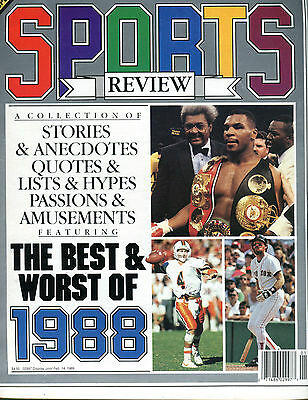 The National Sports Review Magazine 1988 Mike Tyson Wade Boggs EX 012016jhe2