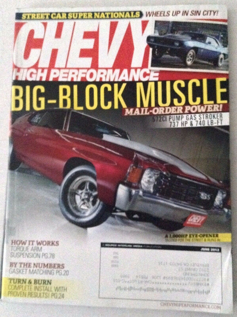 Chevy High Performance Magazine Big Block Muscle June 2012 031317NONRH