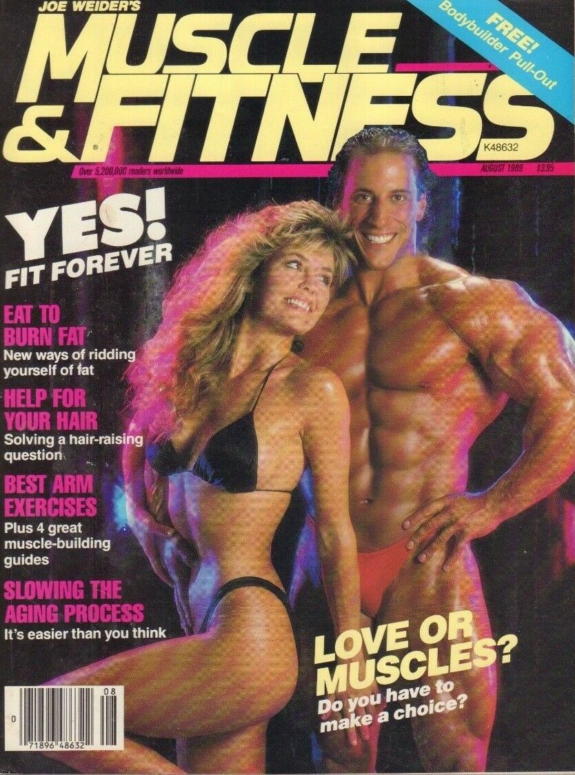 Muscle & Fitness August 1989 Mike Quinn Lori Leonelli Mike Quinn 12131 –  mr-magazine-hobby