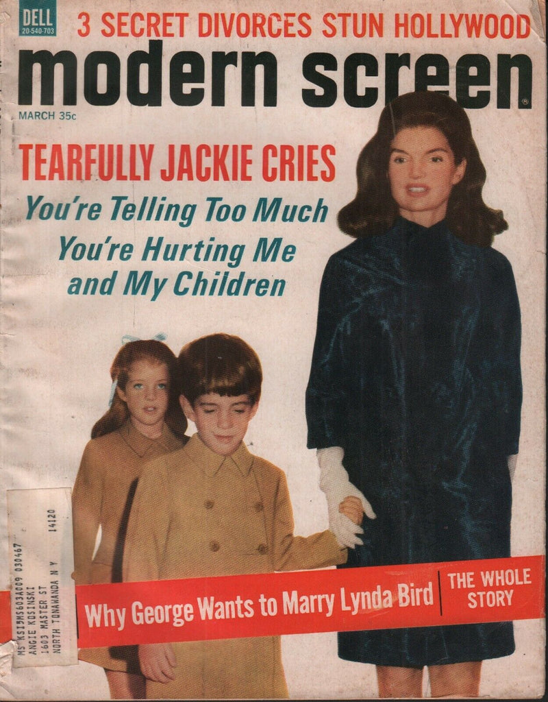 Modern Screen March 1967 Jackie Kennedy Lynda Bird 062019AME