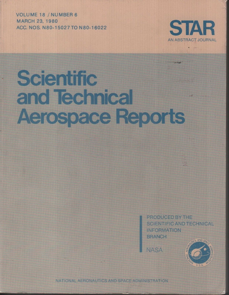 NASA STAR Volume 18 #6 March 23 1980 Abstract Journal Ex-FAA 121918AME2