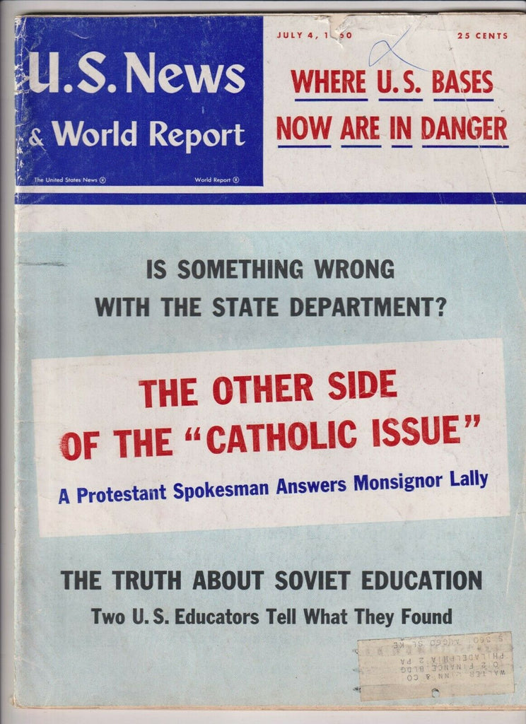 U.S. News Mag The Other Side Of The Catholic Issue July 4, 1960 112019nonr