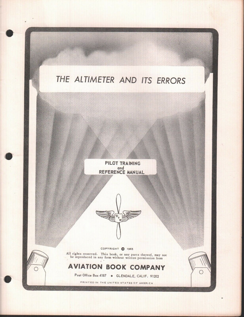 The Altimeter and Its Errors 1965 Pilot Training Reference Manual 121918AME