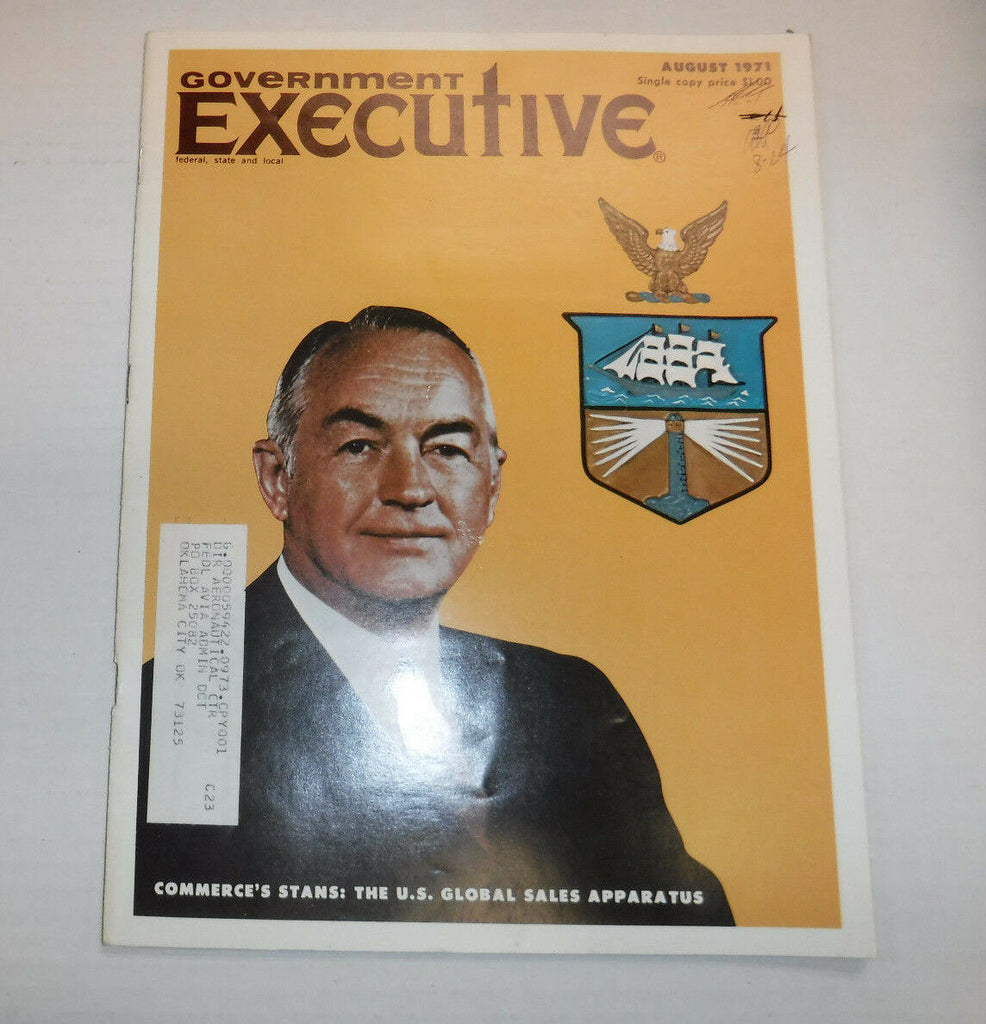 Government Executive Magazine Commerce's Stans August 1971 FAL FAA 102016R