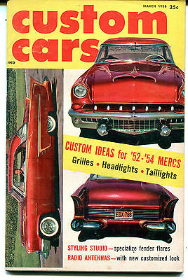 Custom Cars March 1958 '52-'54 Mercs EX NO ML 120815jhe2