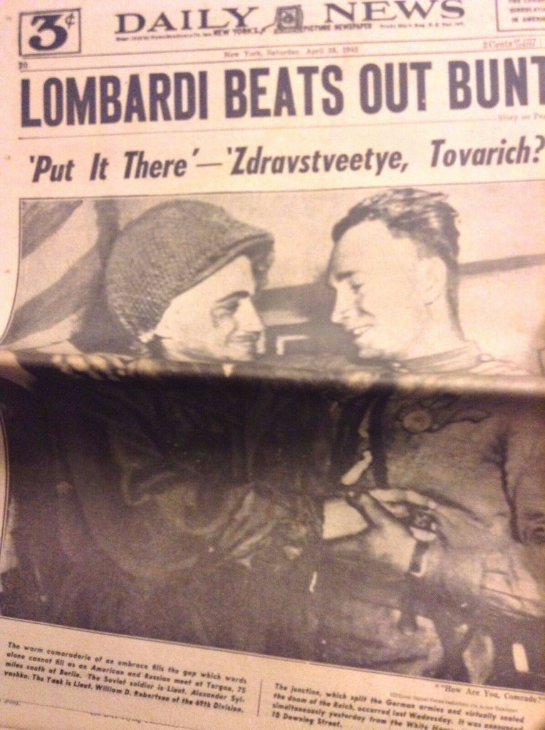 Daily News Magazine Lombardi Beats Out Bunt April 28, 1945 102317nonrh3