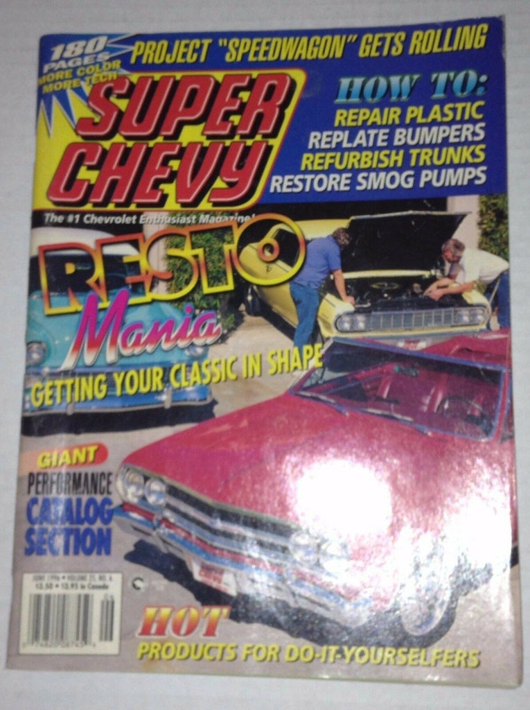 Super Chevy Magazine Resto Mania Repair Plastics June 1996 030517NONRH