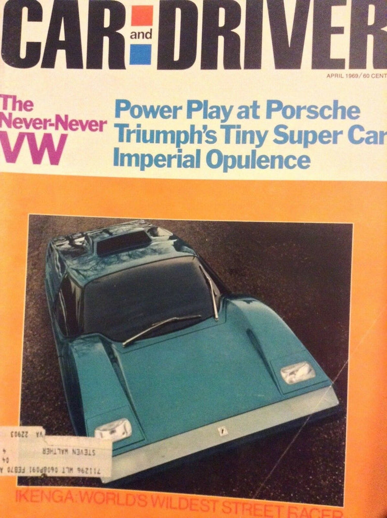 Car And Driver Magazine Ikenga & Porsche & VW April 1969 042518nonrh