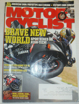 Motor Cyclist Magazine Sportbikes Go High-Tech & Yamaha April 2009 020415R