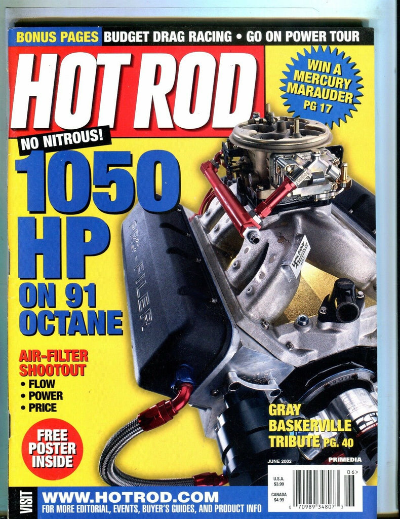 Hot Rod Magazine June 2002 Gray Baskerville EX No ML 050817nonjhe