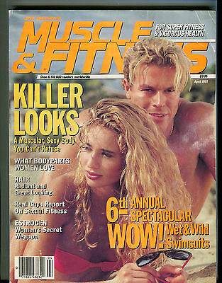 Muscle & Fitness Magazine April 1991 Killer Looks EX 072516jhe