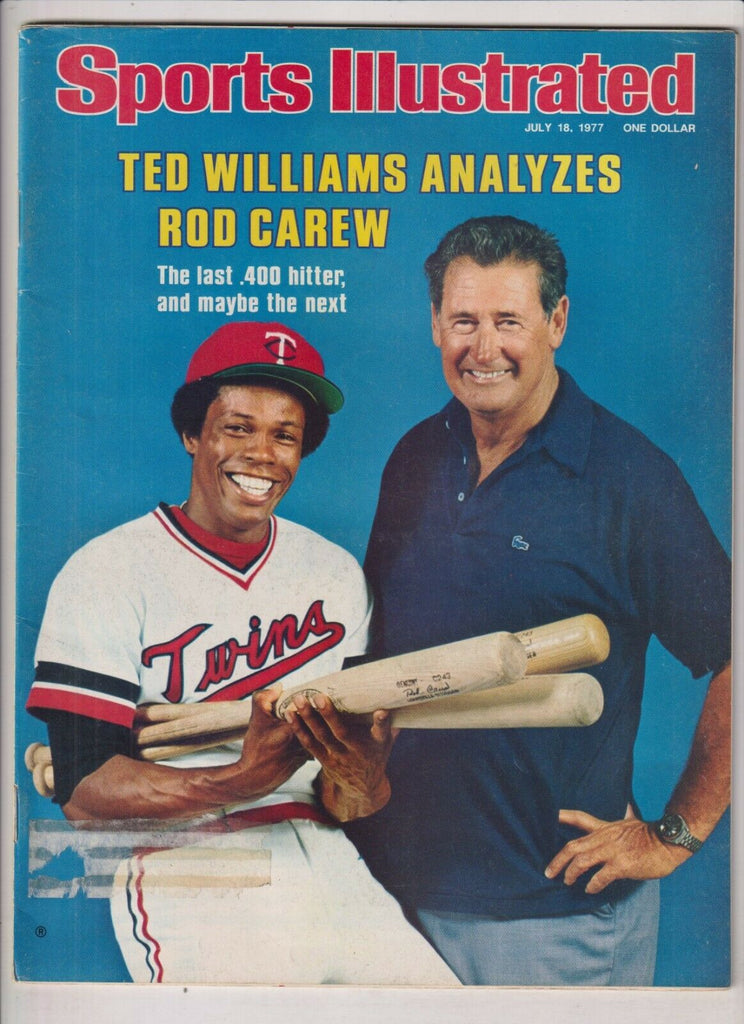 Sports Illustrated Ted Williams Analyzes Rod Carew July 18, 1977 022620nonr