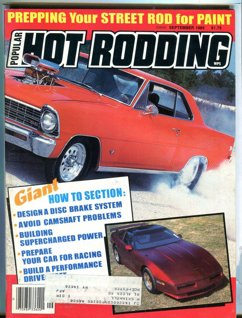 Popular Hot Rodding Magazine September 1985 How To Section EX w/ML 031717nonjhe