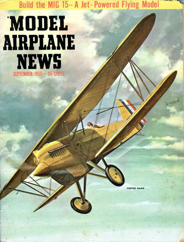 Model Airplane News Magazine September 1955 Curtiss Hawk GD 041717nonjhe