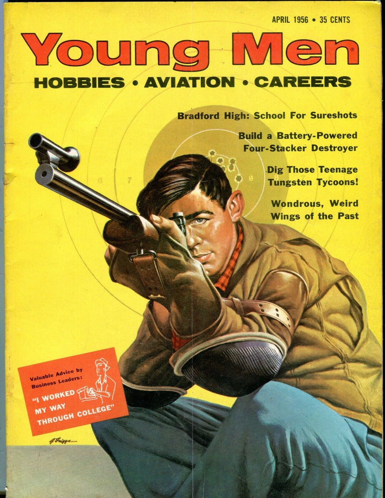 Young Men Magazine April 1956 Bradford High VG 041417nonjhe