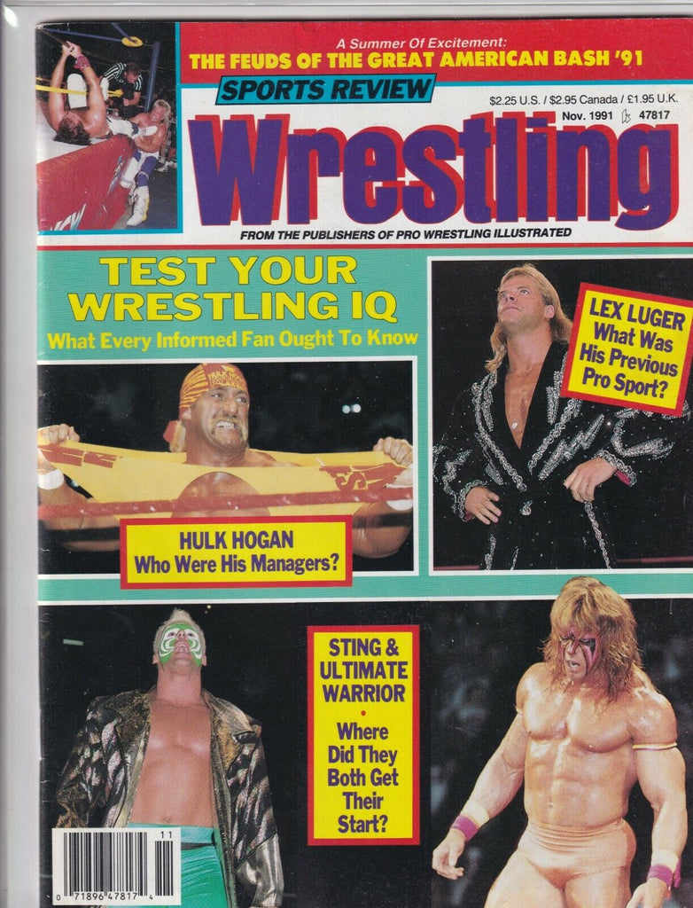 Sports Review Wrestling Lex Luger Ultimate Warrior November 1991 060419nonr