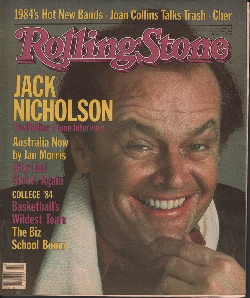 Rolling Stone March 29 1984 Jack Nicholson Jan Morris Billy Idol 042618DBE