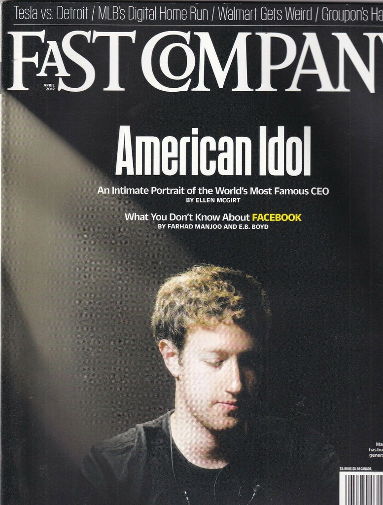 Fast Company Mag Mark Zuckerberg Facebook Tesla Vs Detroit April 2012 100819nonr