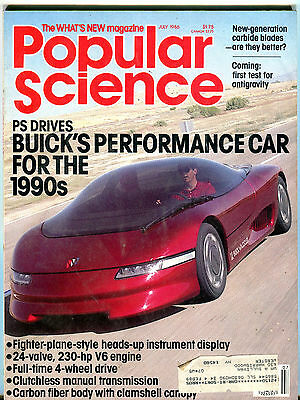 Popular Science Magazine July 1986 Buick's Performance Car EX 032116jhe
