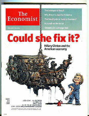 The Economist Magazine April 23-29 2016 Hillary Clinton Economy EX 062716jhe