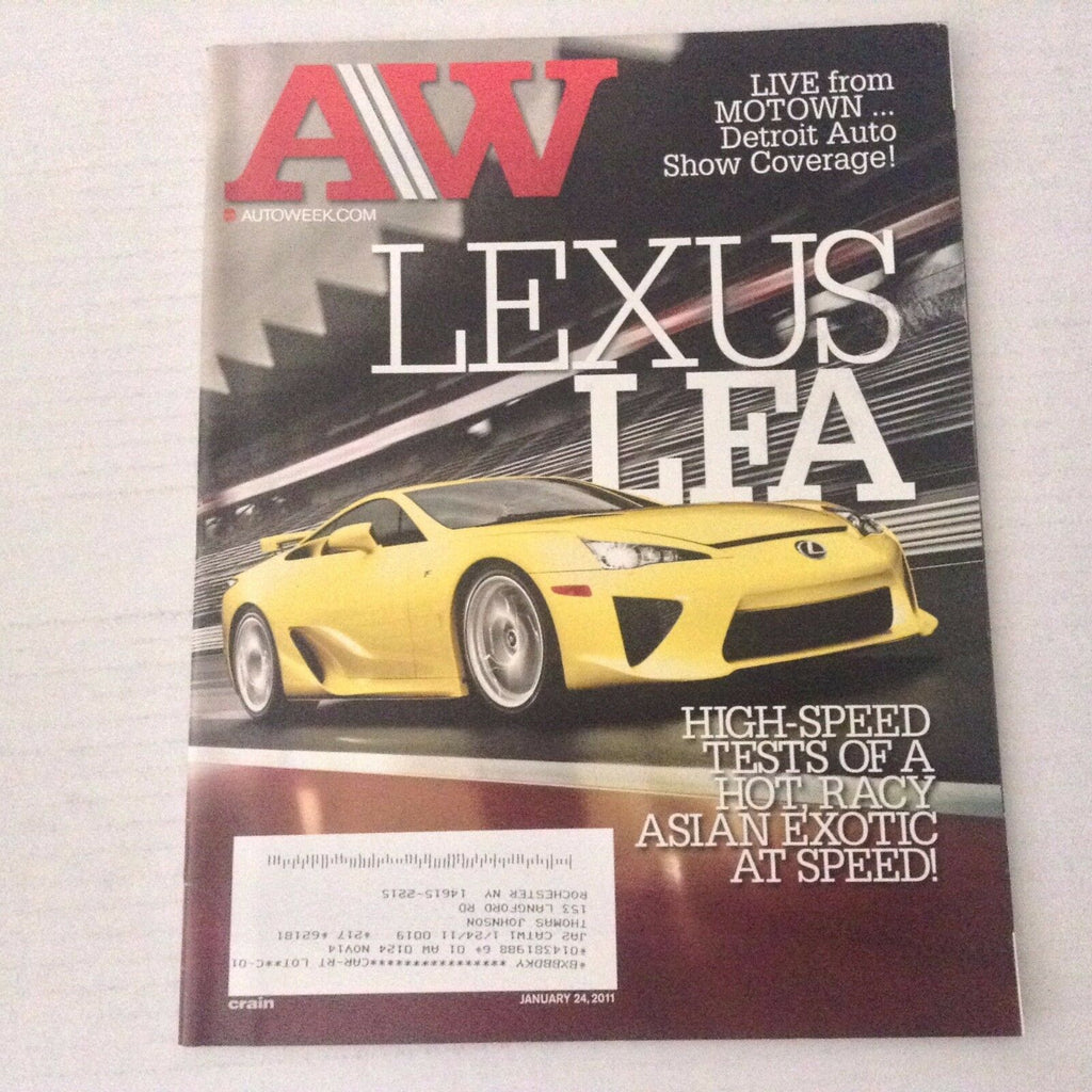 Autoweek Magazine Lexus LFA Motown Detroit January 24, 2011 051817nonrh2